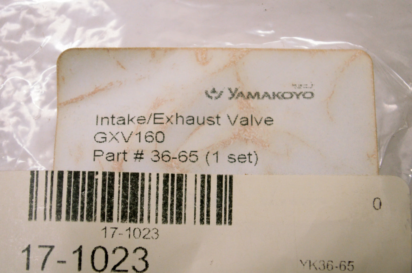 Yamakoyo 36-65, 17-1023 Intake Exhaust Valve Kit NOS
