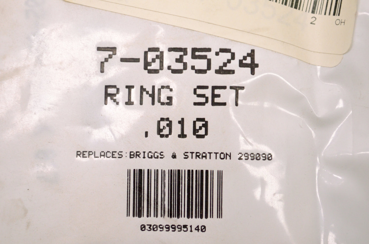 Prime Line 7-03524, 299090 Ring Kit .010 NOS