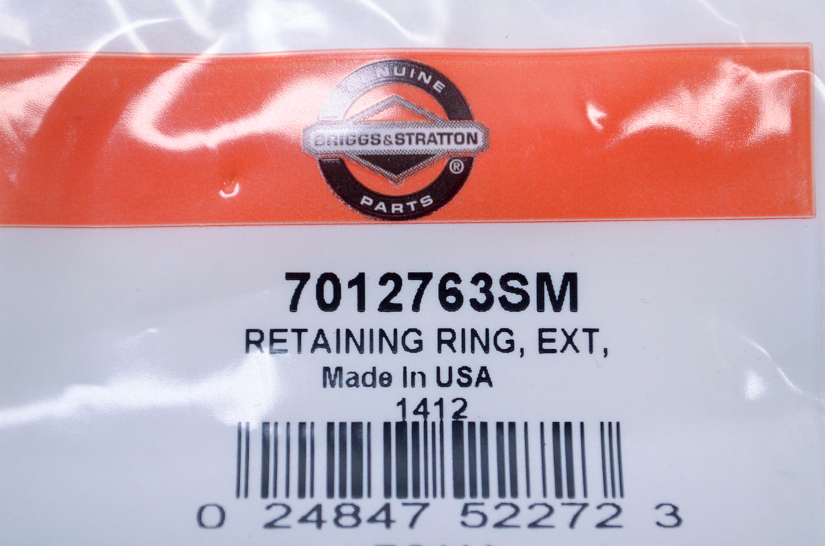 OEM Briggs & Stratton 7012763SM External Retaining Ring NOS