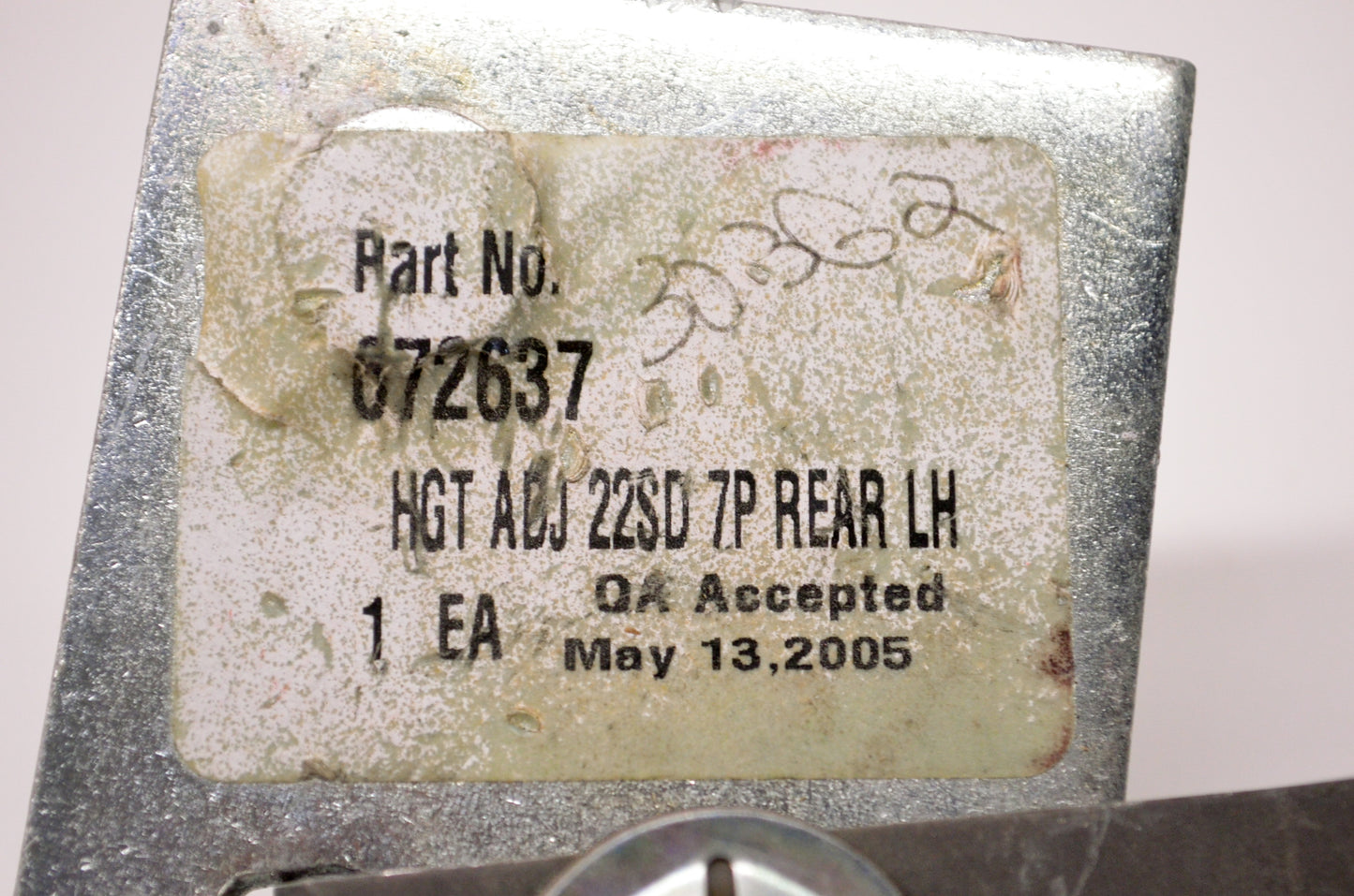 Rear LH Height Adjuster NOS