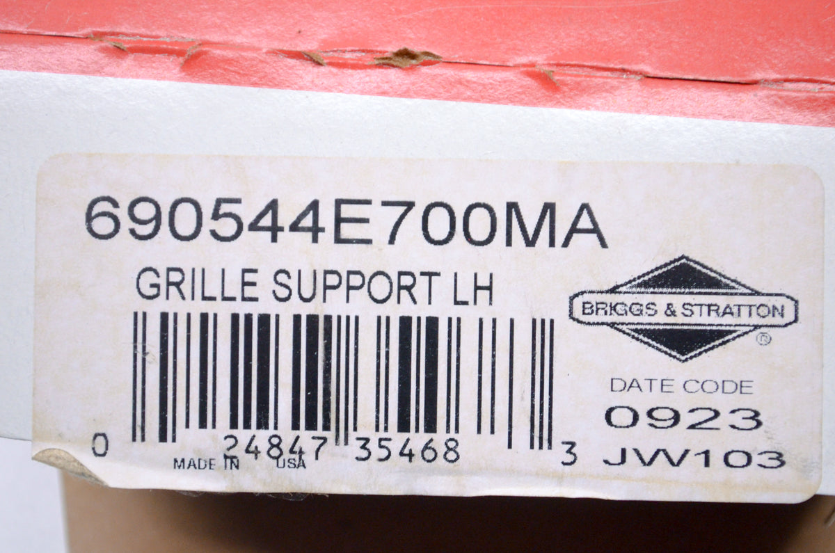 OEM Briggs & Stratton 690544E700MA Left Hand Grille Support NOS