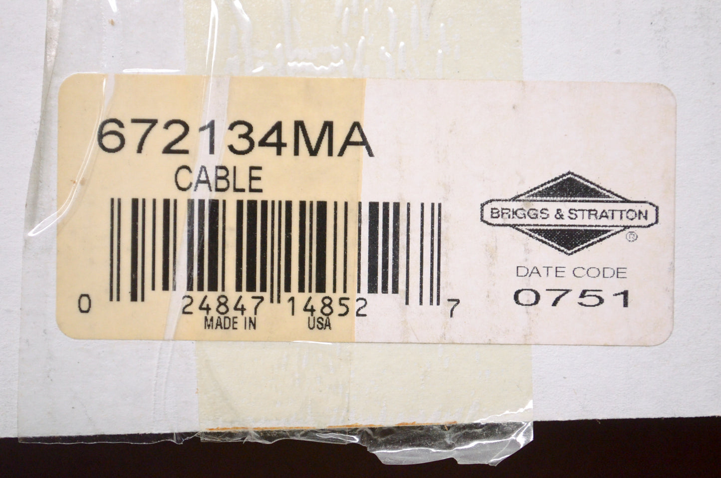 OEM Briggs & Stratton 672134MA Throttle Cable NOS