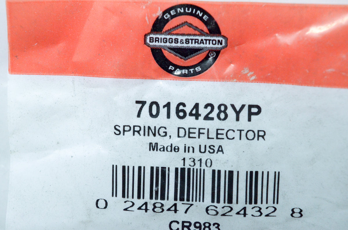 OEM Briggs & Stratton 7016428YP Deflector Spring NOS