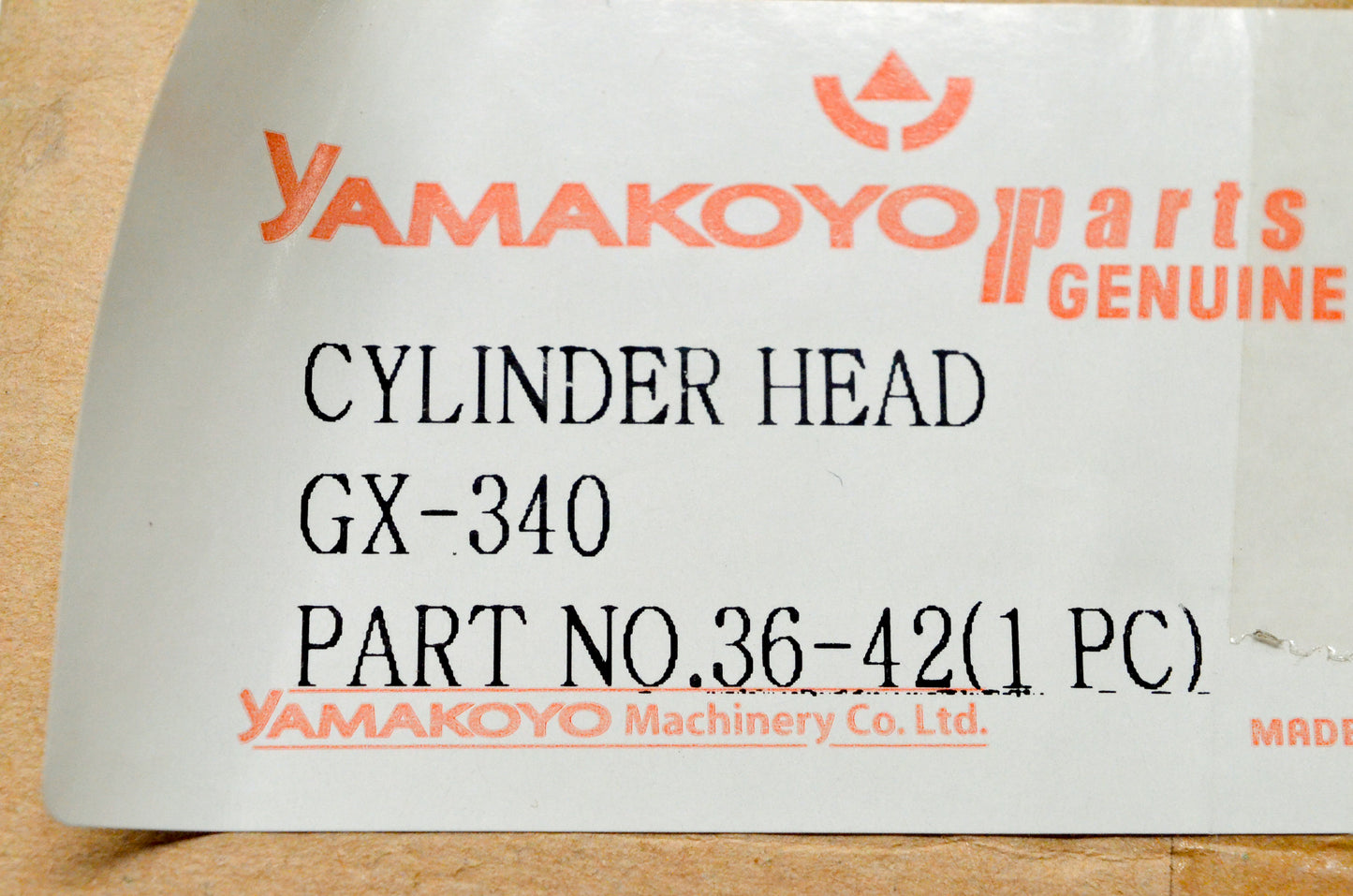 Yamakoyo 36-42, 12-1037 Cylinder Head NOS