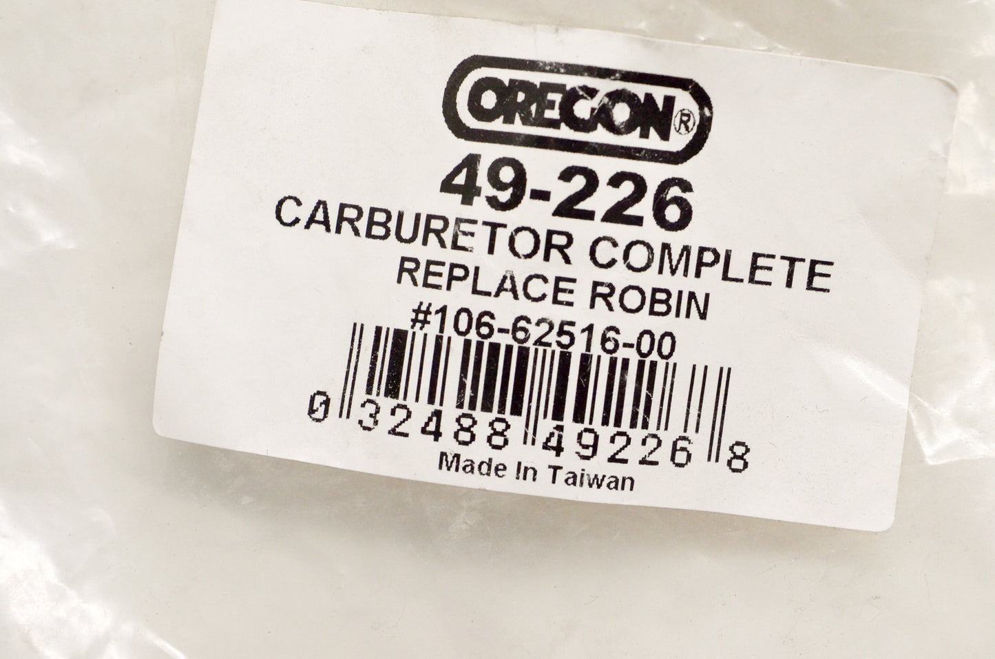 Oregon 49-226 Complete Carburetor NOS