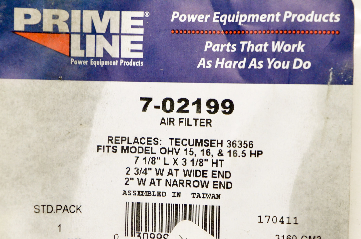 PrimeLine 7-02199 Air Filter Replacement NOS