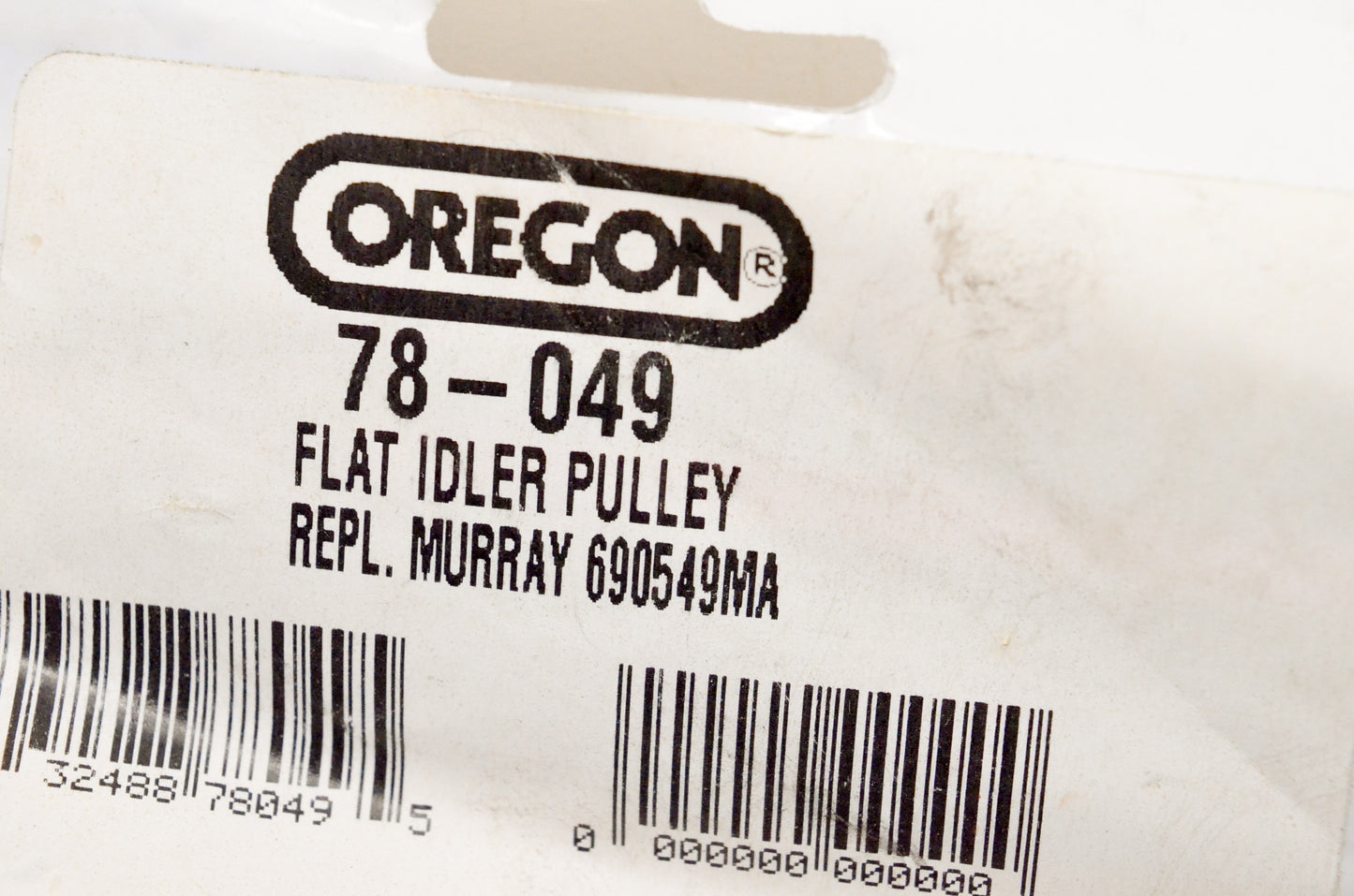 Oregon 78-049 Flat Idler Pulley NOS
