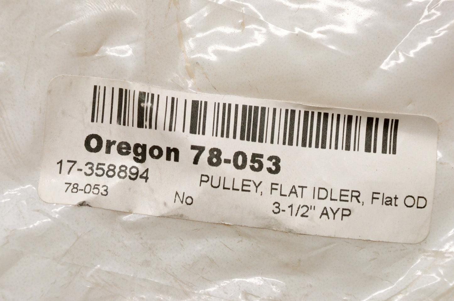 Oregon 78-053 Flat Idler Pulley NOS