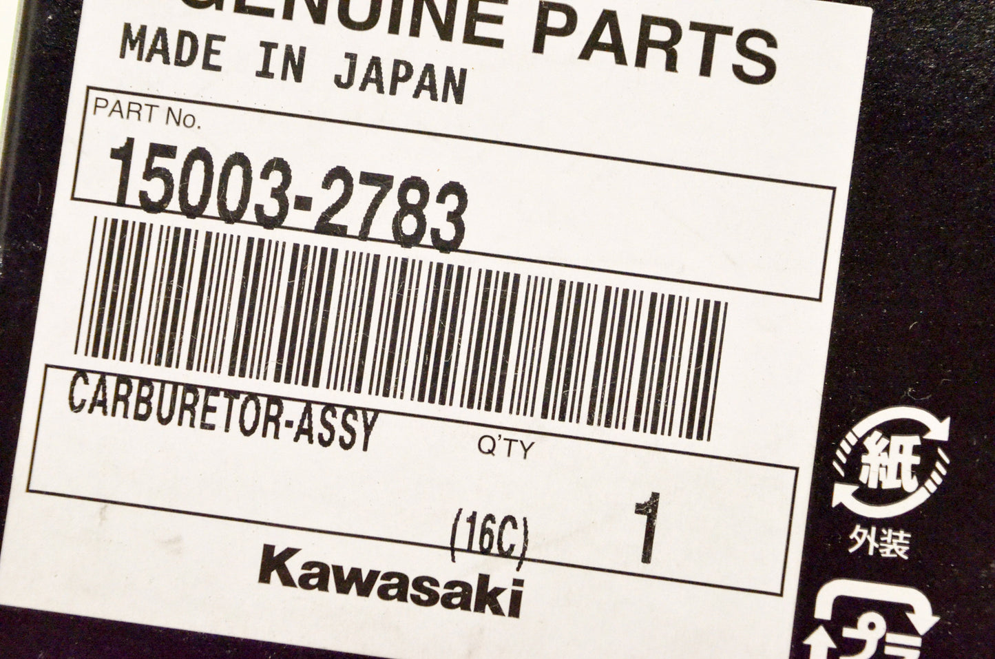 OEM Kawasaki 15003-2783 Carburetor Assembly NOS