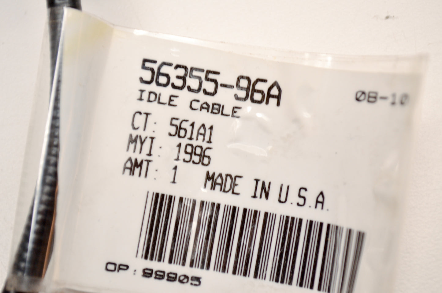 OEM Harley-Davidson 56355-96A Idle Cable NOS