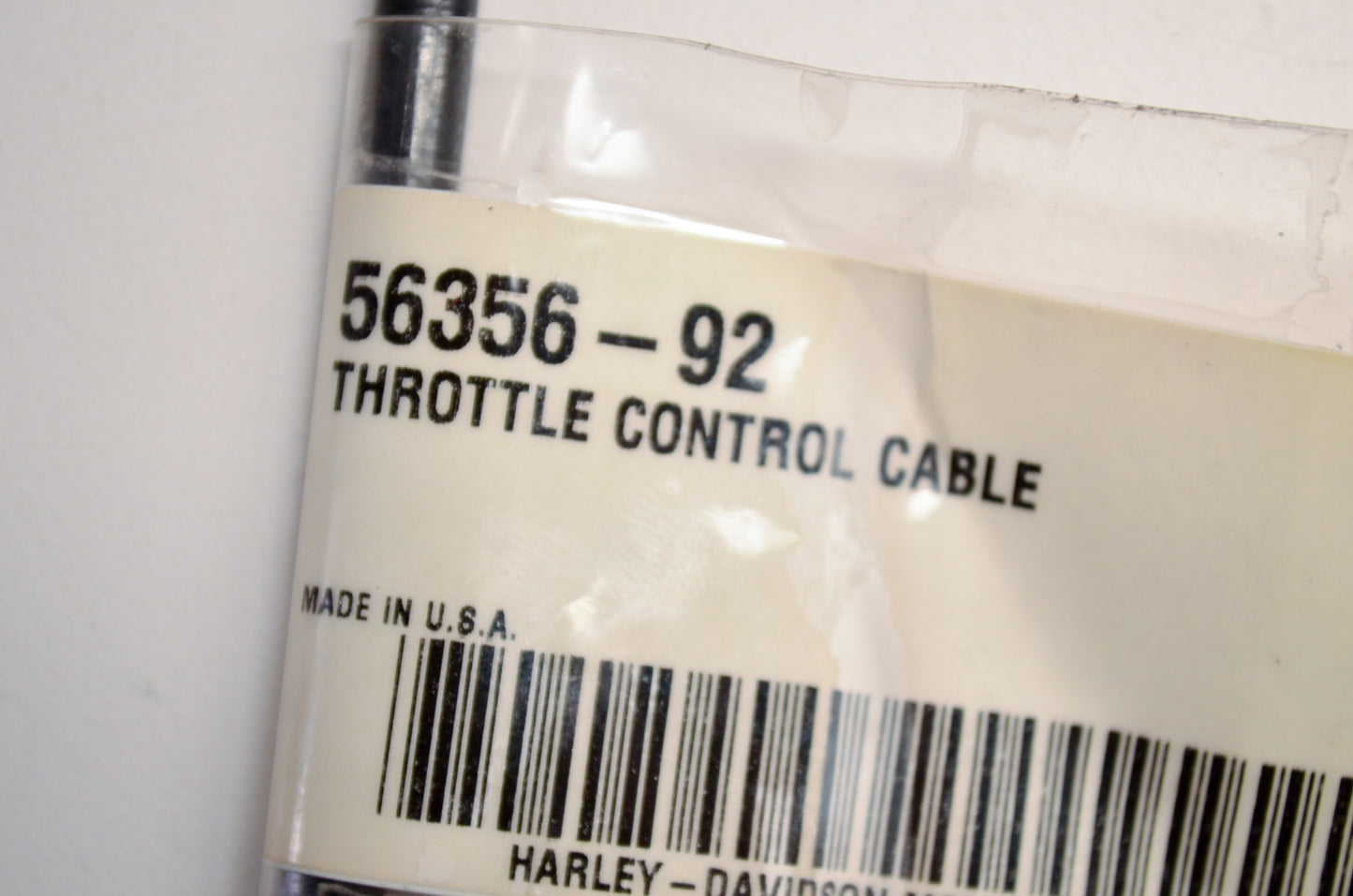 OEM Harley-Davidson 56356-92 Throttle Control Cable NOS