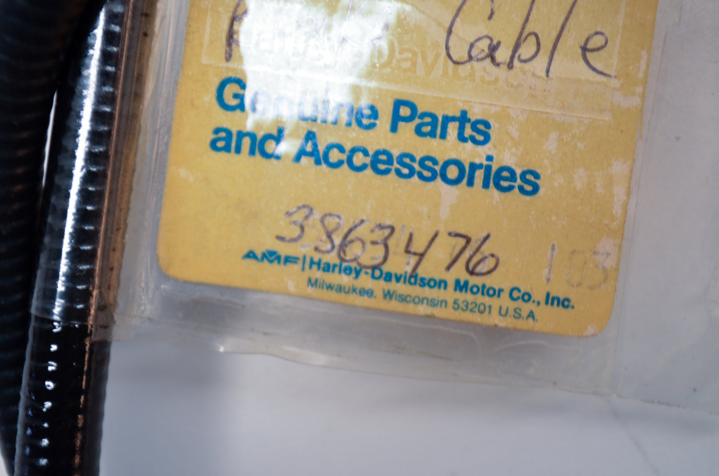 OEM Harley-Davidson 38634-76 Rear Brake Cable NOS