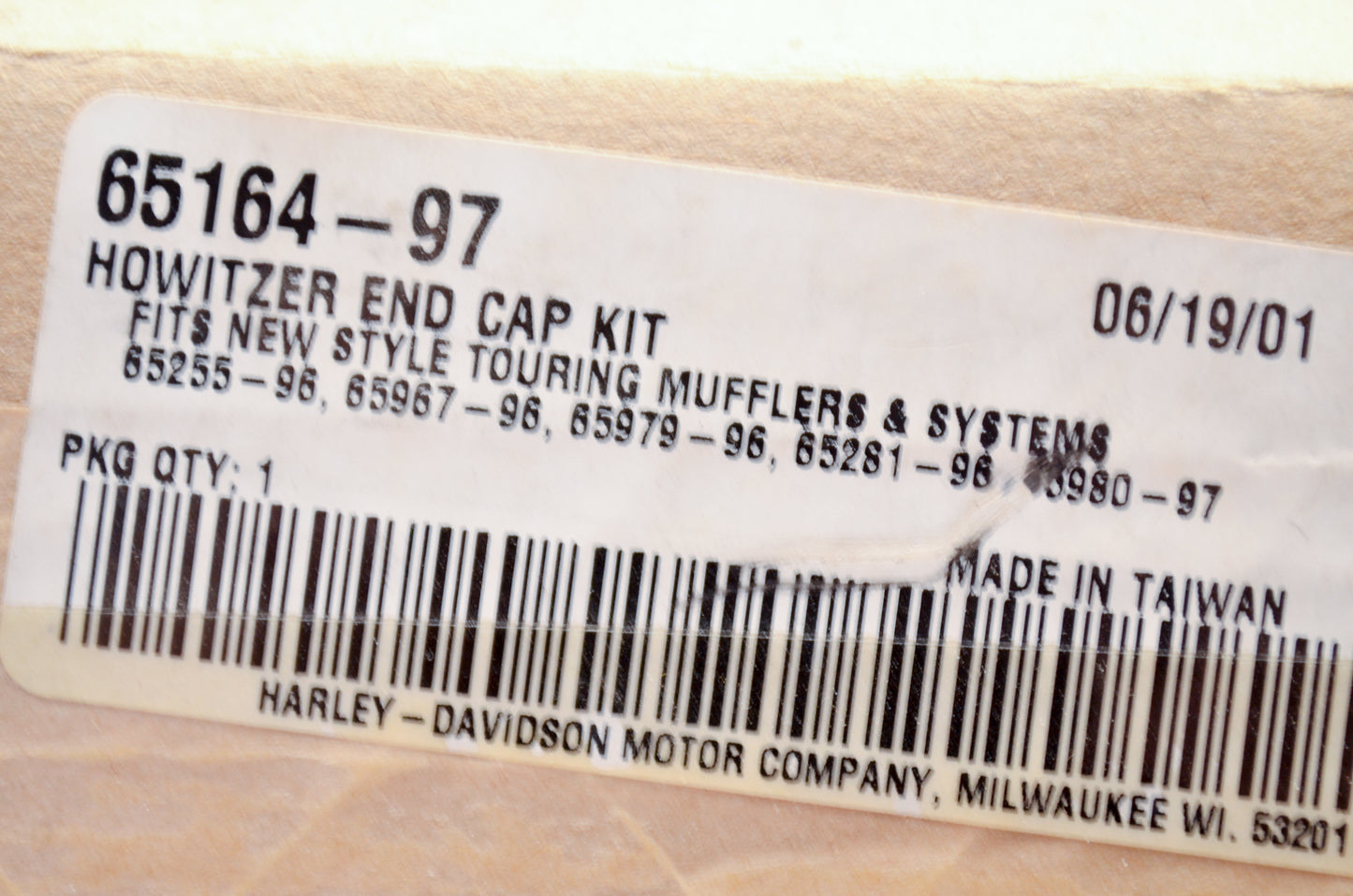 Howitzer End Cap Kit NOS