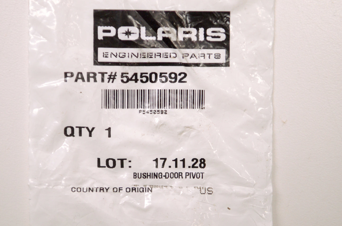 OEM Polaris 5450592 Door Pivot Bushing Qty 2 NOS