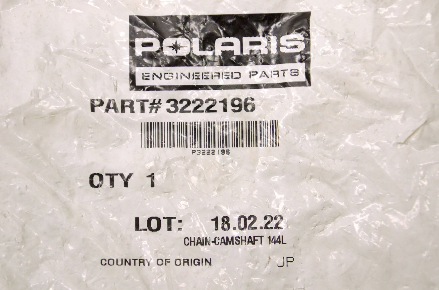 OEM Polaris 3222196 Camshaft Chain 144L NOS