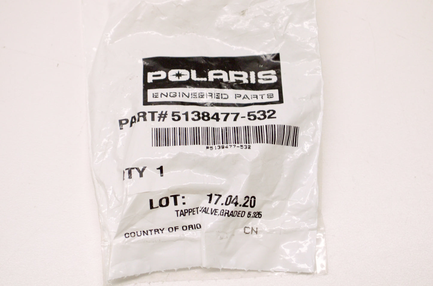 OEM Polaris 5138477-532 Valve Tappet Graded 5.325 NOS