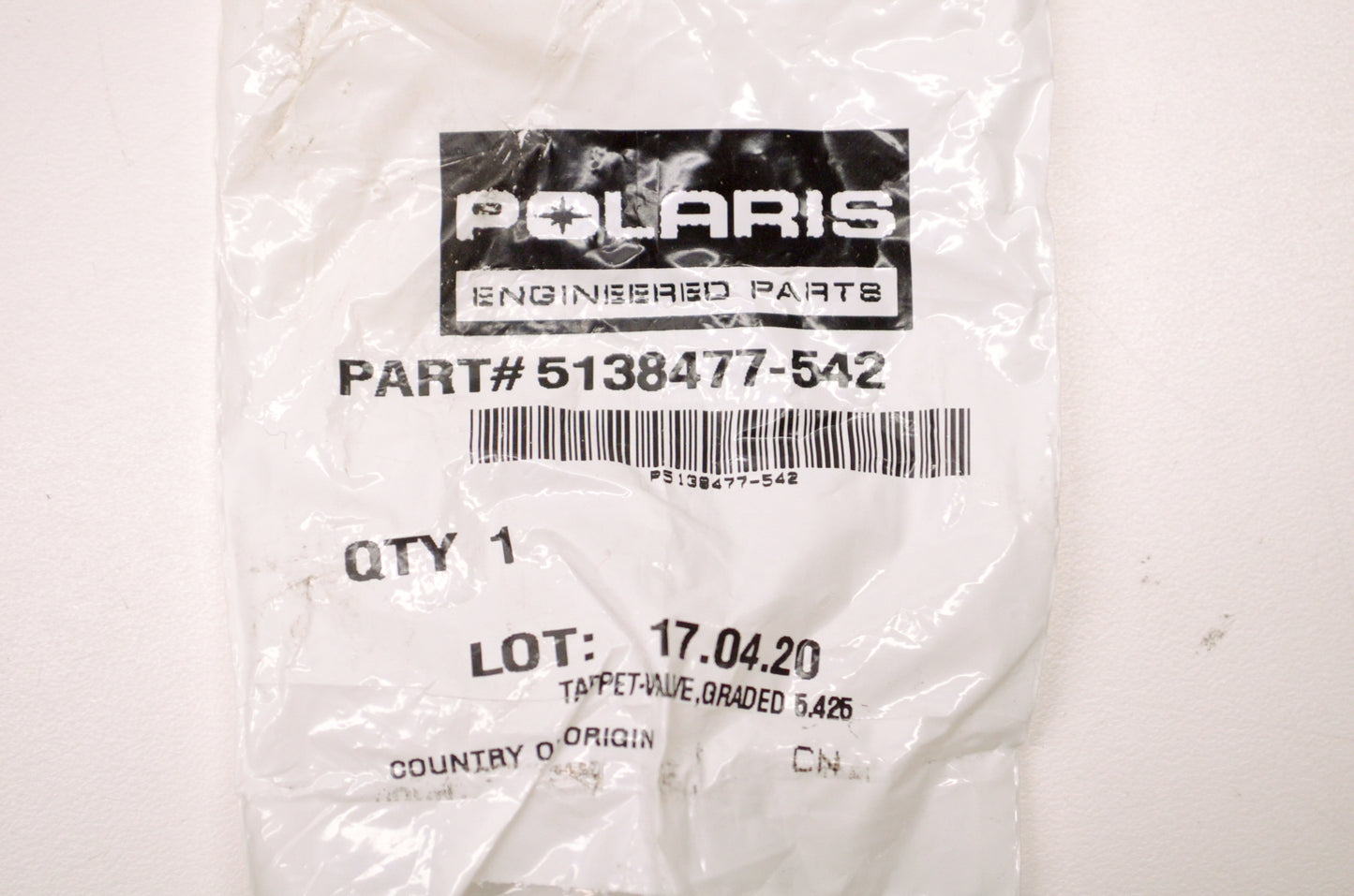 OEM Polaris 5138477-542 Valve Tappet Graded 5.425 NOS