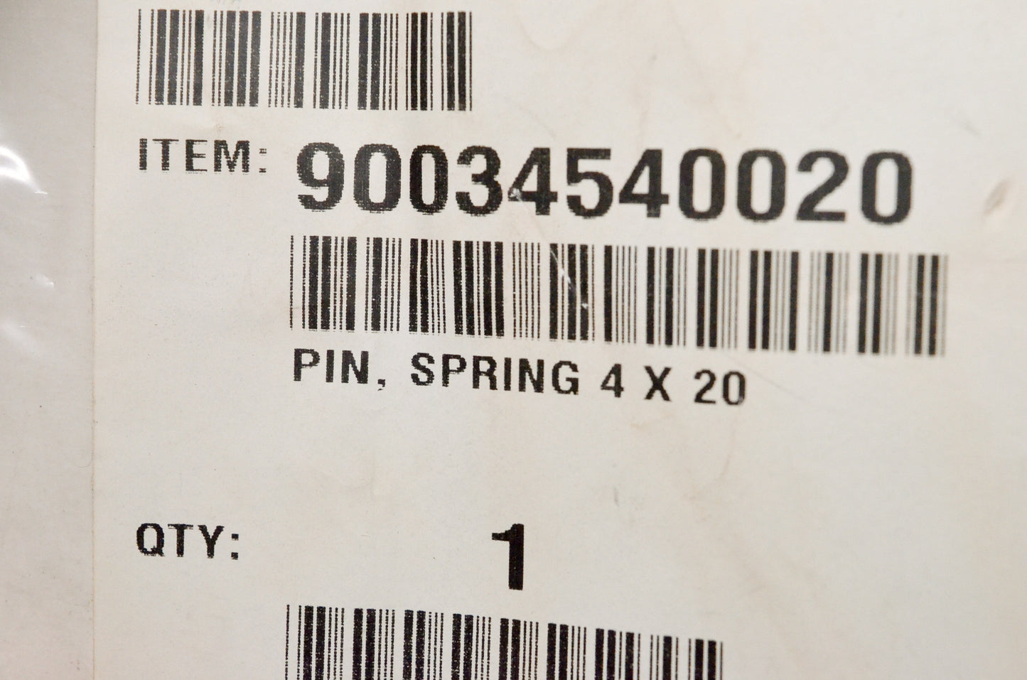 OEM Echo 90034540020 4x20 Spring Pin NOS