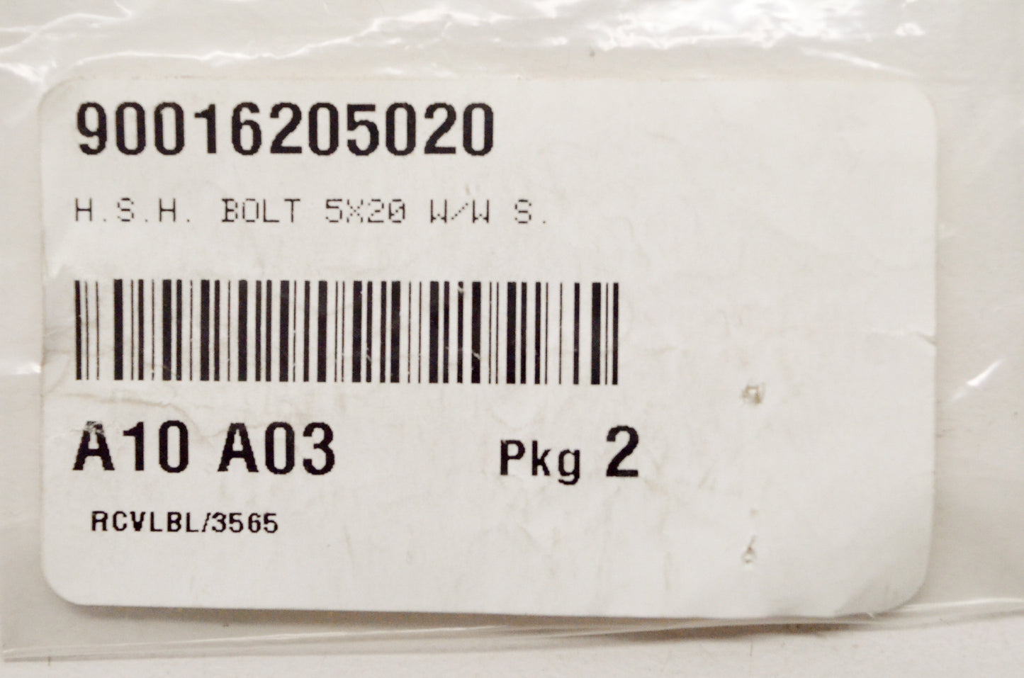 OEM Echo 90016205020 5x20 Bolt Qty 2 NOS