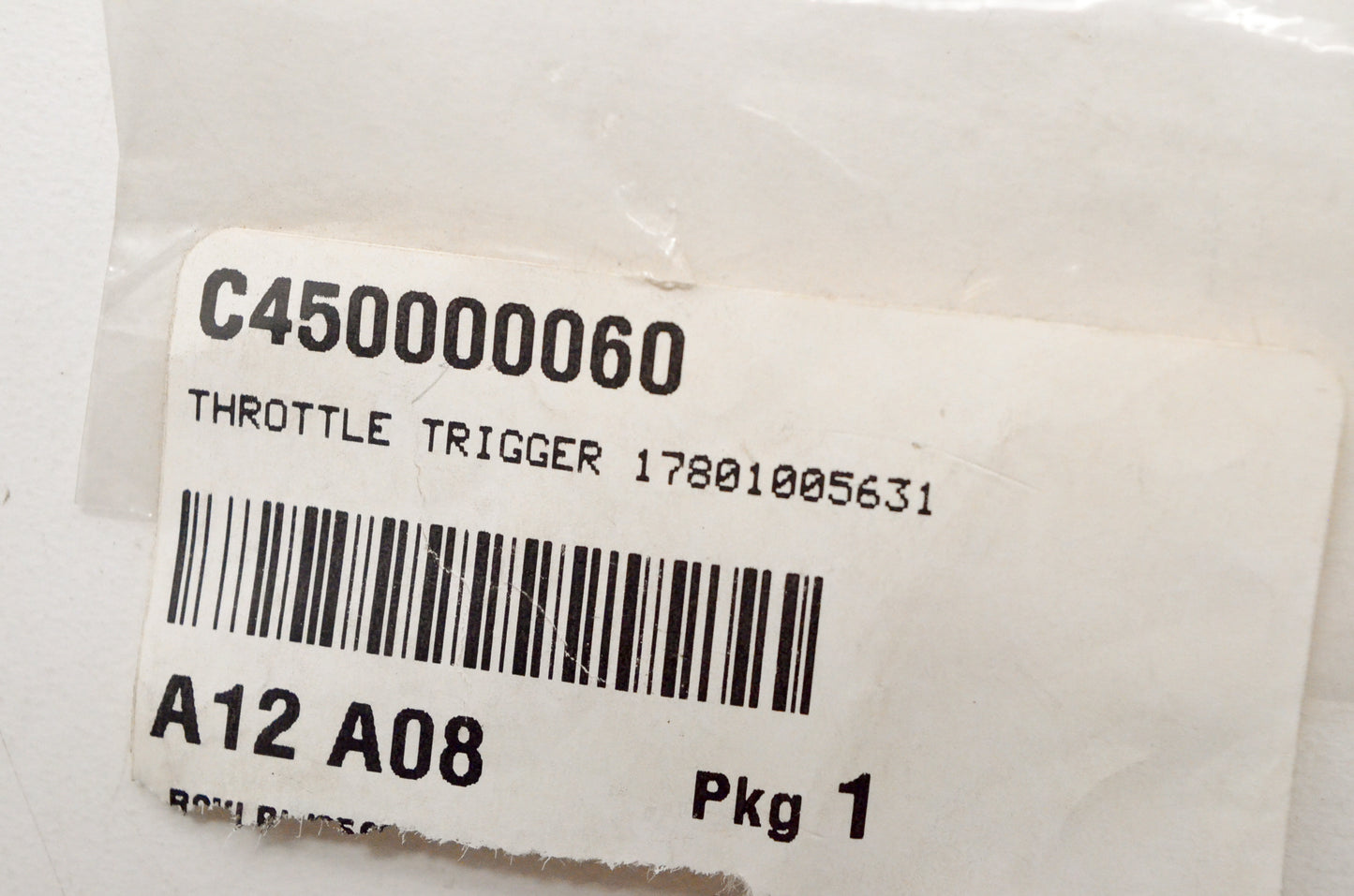 OEM Echo C450000060 17801005631 Throttle Trigger Lever NOS