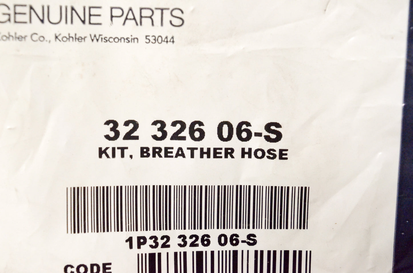 Kohler 32-326-06-S Breather Hose Kit NOS