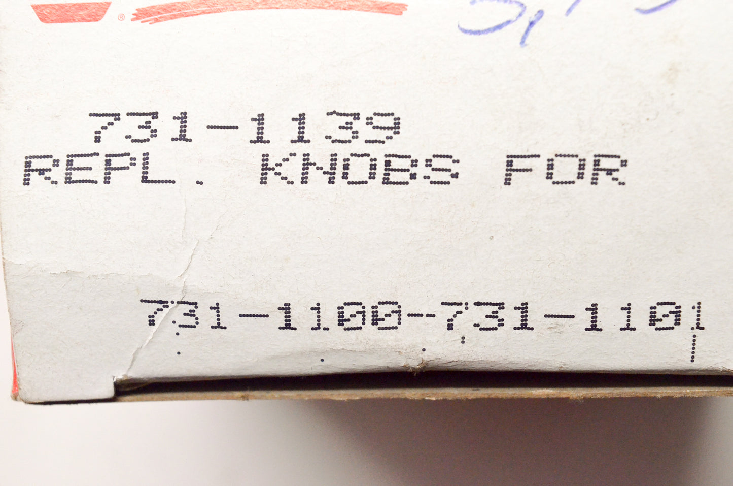Napa 731-1139 Red Replacement Knob NOS
