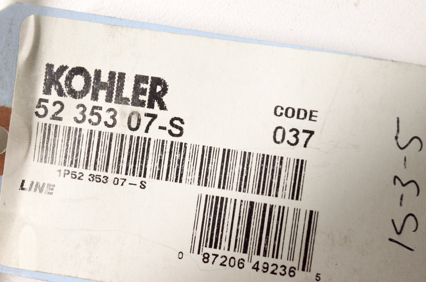 Kohler 52-353-07-S Red Tracer Oil Line NOS