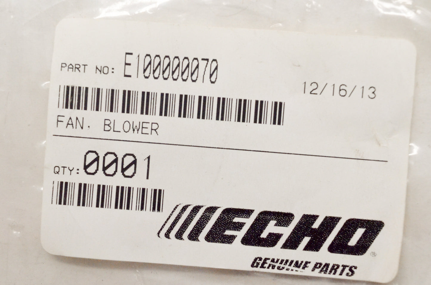 OEM Echo E100000070 Handheld Blower Fan NOS
