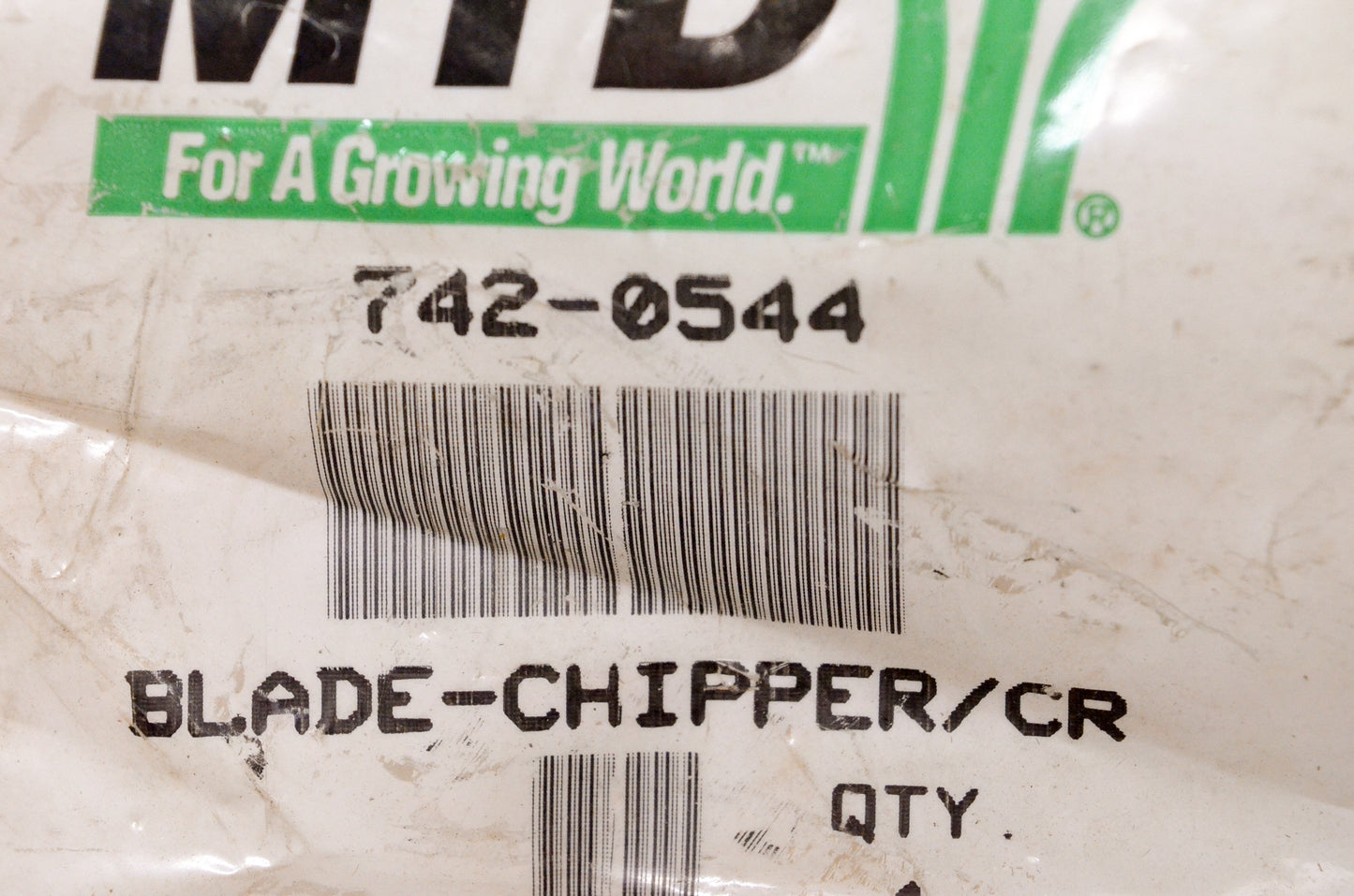 MTD 742-0544 Chipper Blade NOS