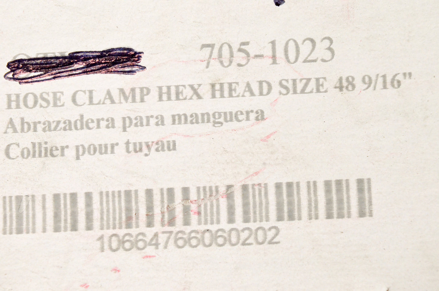Napa 705-1023 Hose Clamp Hex Head Size 48 9/16" Qty 6 NOS