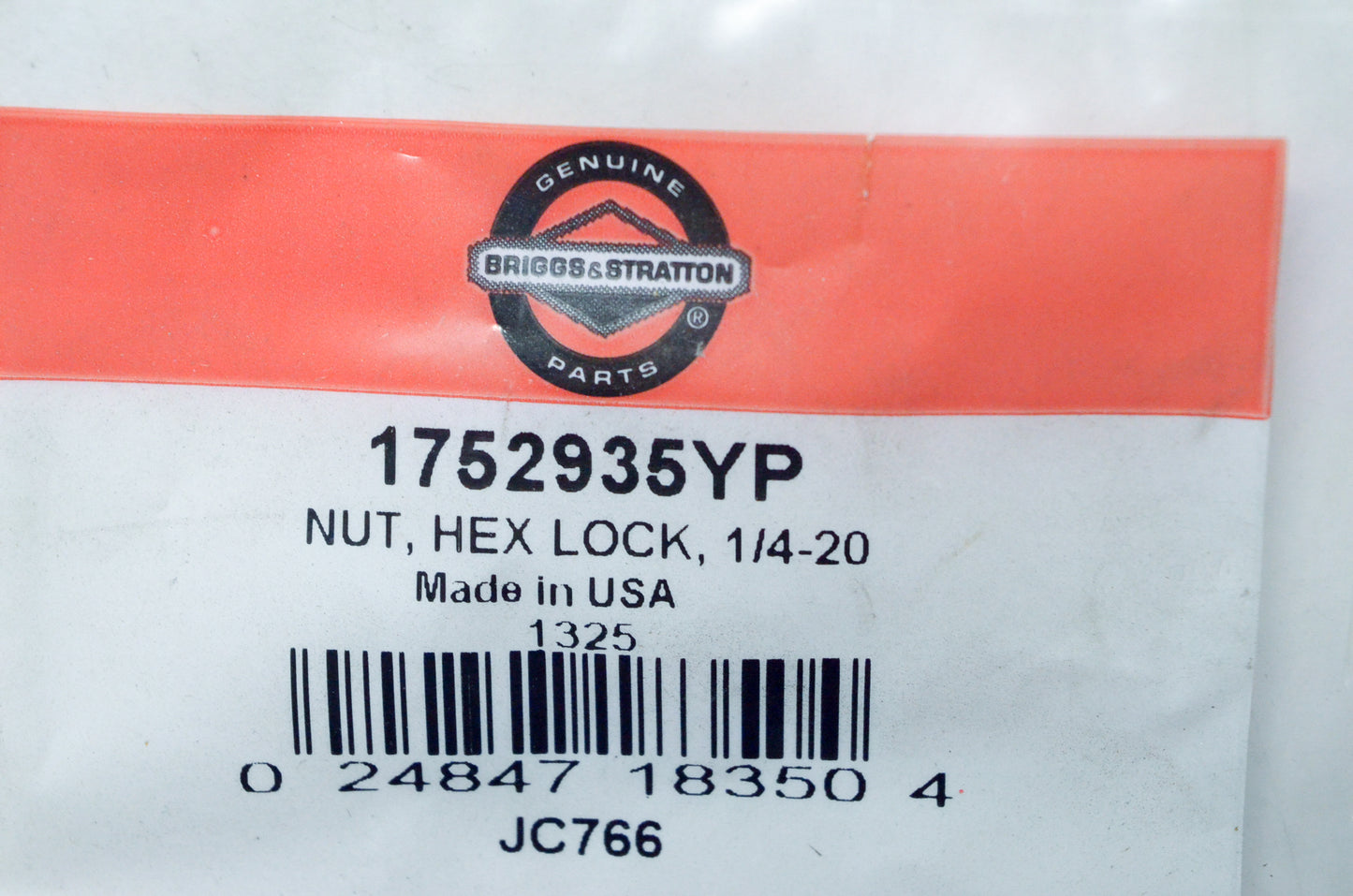 OEM Briggs & Stratton 1752935YP Hex Lock Nut 1/4-20 NOS