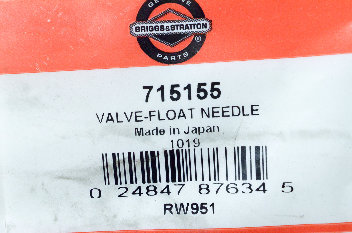 OEM Briggs & Stratton 715155 Float Needle Valve NOS