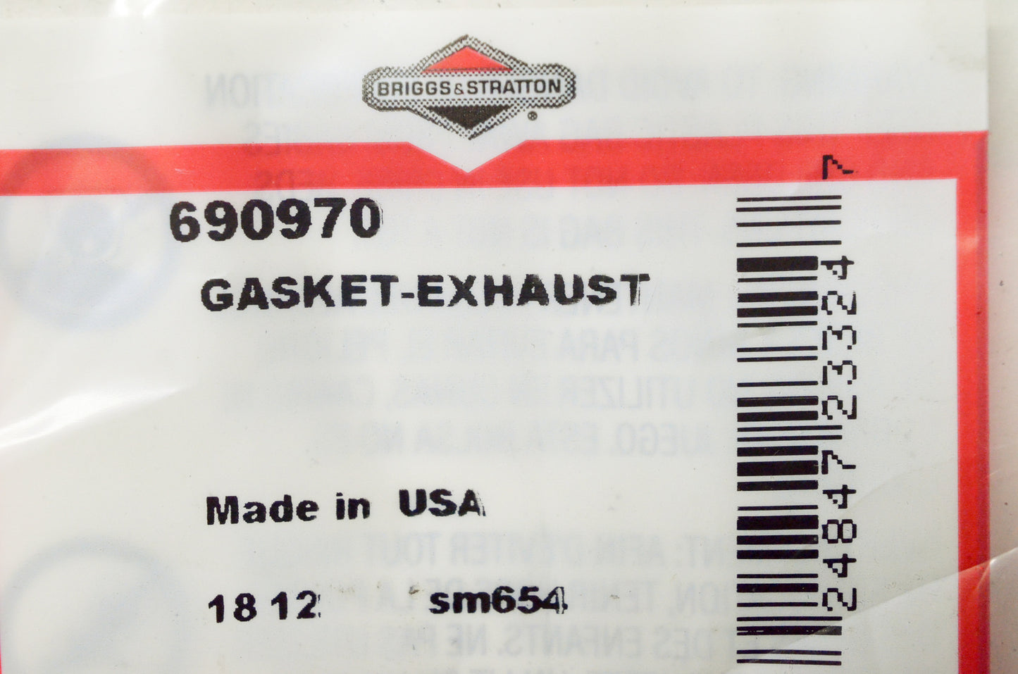 OEM Briggs & Stratton 690970 Exhaust Gasket Qty 2 NOS