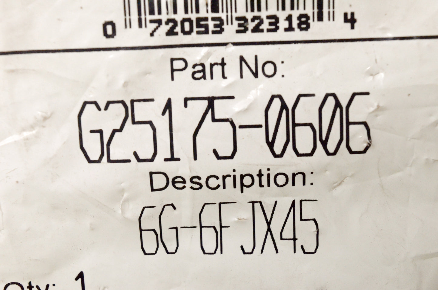 Gates G25175-0606 Hose End Fitting NOS