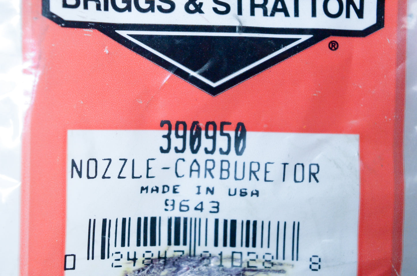 OEM Briggs & Stratton 390950 Carburetor Nozzle NOS