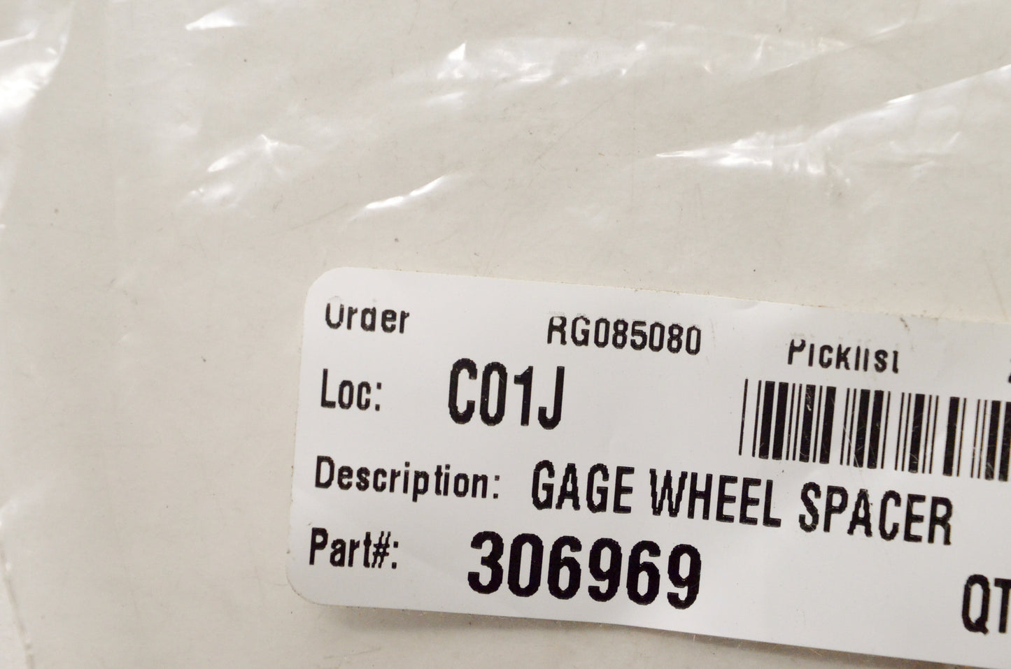 Hustler 306969 Gage Wheel Spacer NOS