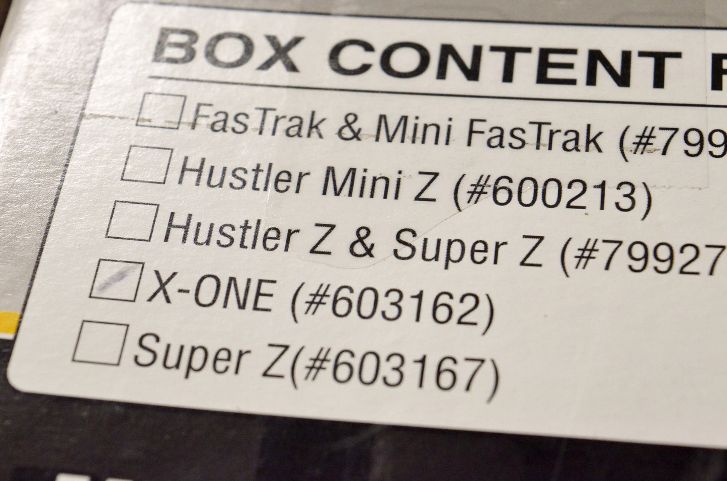 Hustler 603162 X-One Flex Fork Kit NOS
