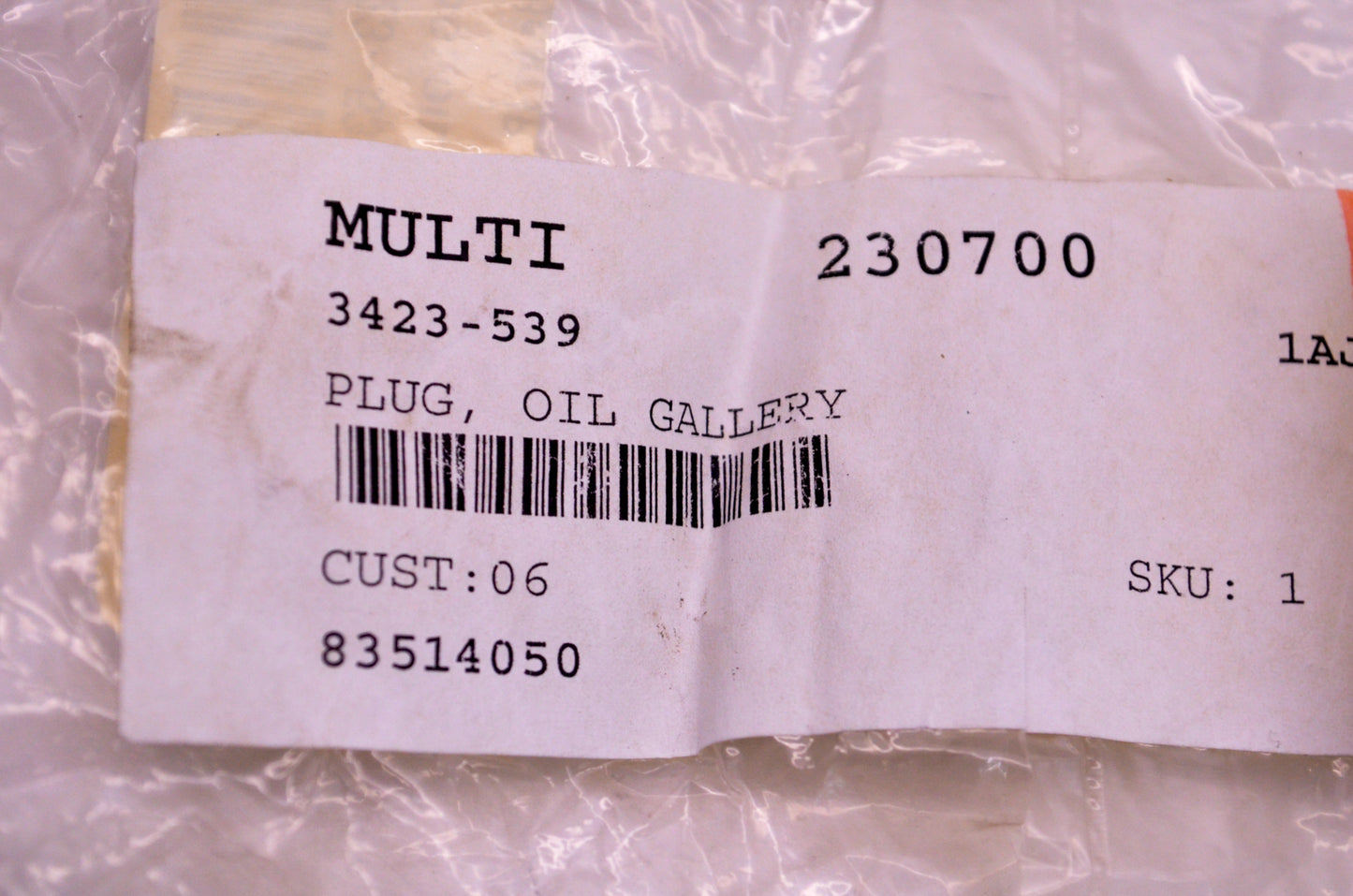 OEM Arctic Cat 3423-539 Oil Gallery Plug NOS
