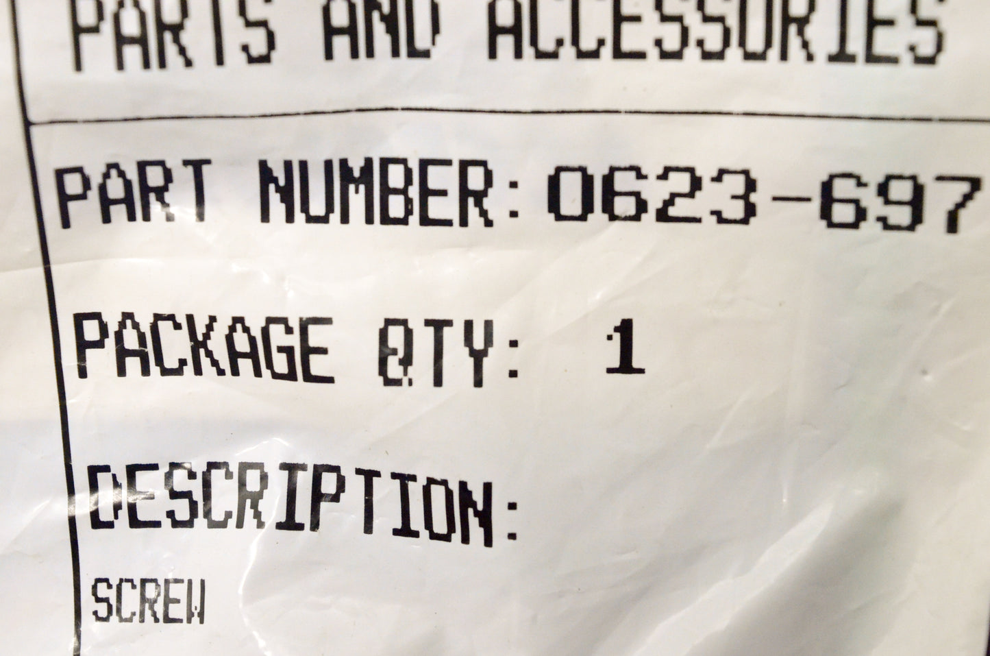 OEM Arctic Cat 0623-697 Black Mach Screw 10-24x3/8 NOS