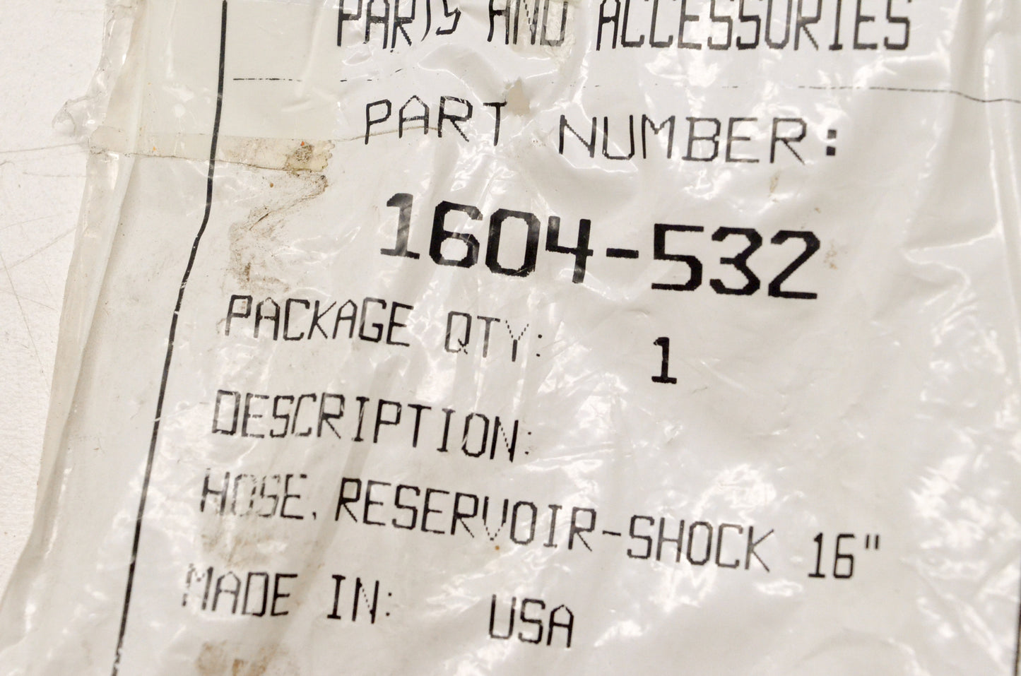 OEM Arctic Cat 1604-532 Reservoir-Shock 16" Hose NOS