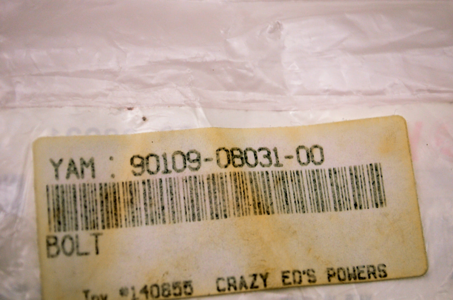 OEM Yamaha 90109-08031-00 Bolt NOS