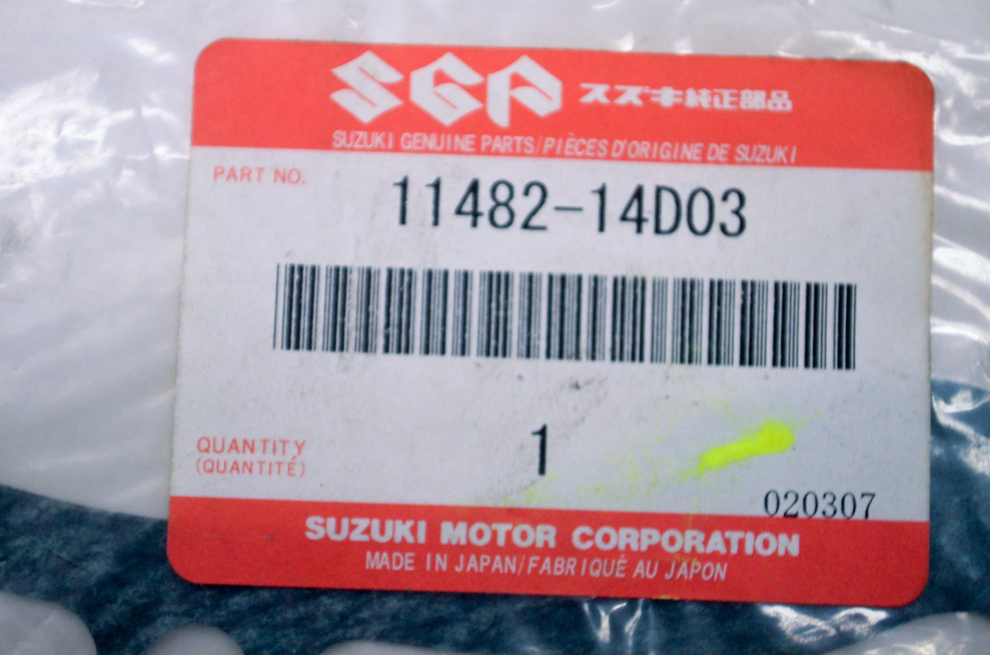 OEM Suzuki 11482-14D03 Clutch Gasket NOS