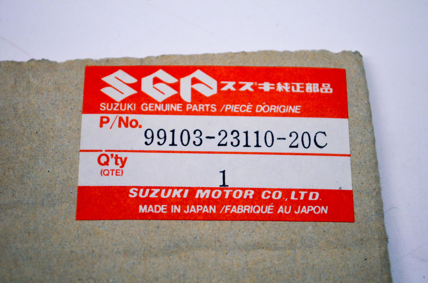 OEM Suzuki 99103-23110-20C Clutch Cover Gasket and Pushrod Kit NOS