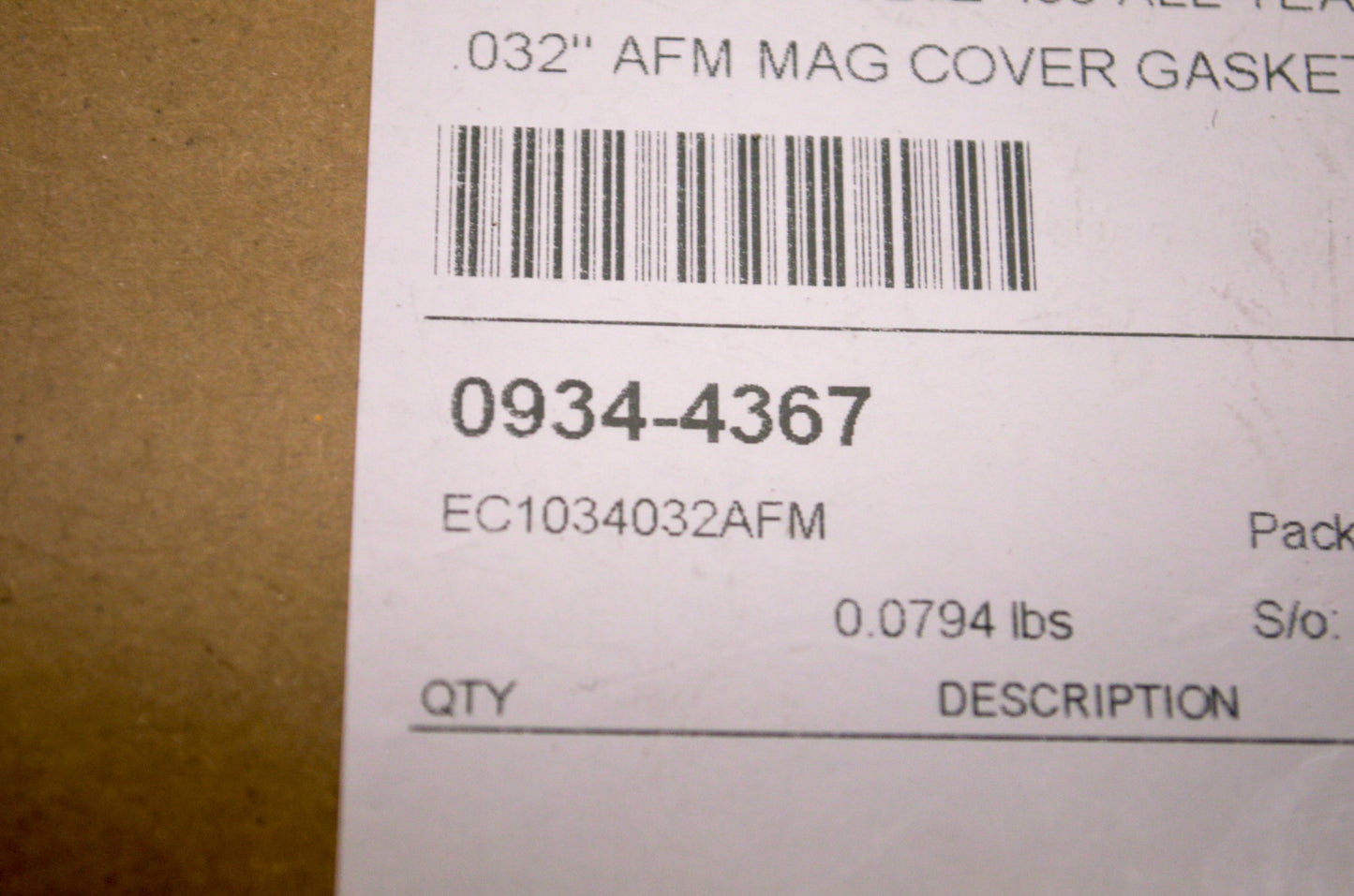 Cometic 0934-4367 Cover Gasket NOS