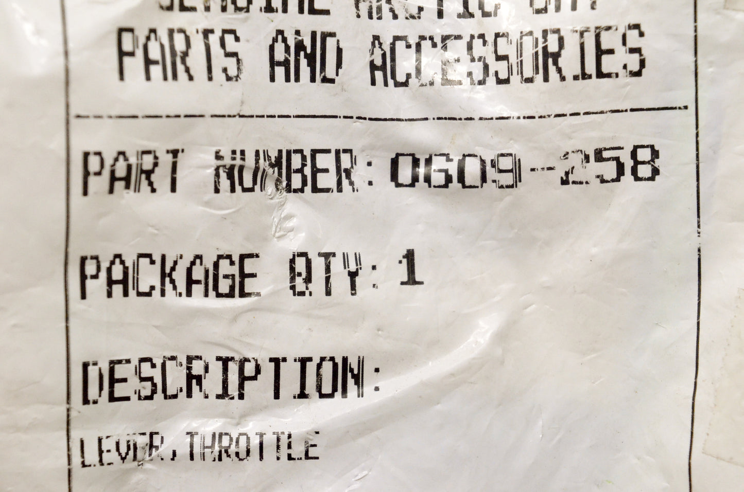 OEM Arctic Cat 0609-258 34mm Throttle Lever NOS
