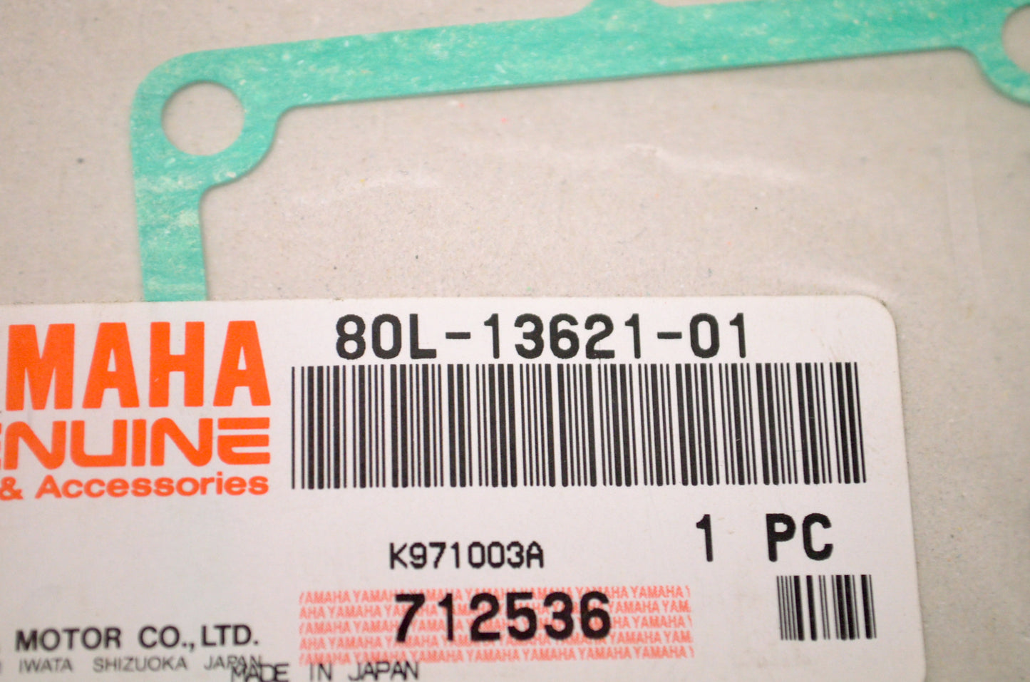 OEM Yamaha 80L-13621-01 Intake Gasket NOS