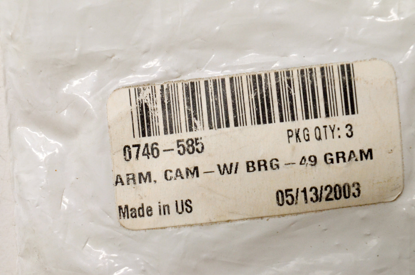 OEM Arctic Cat 0746-585 Cam Arm w/ Bearing 49 Gram Qty 3 NOS