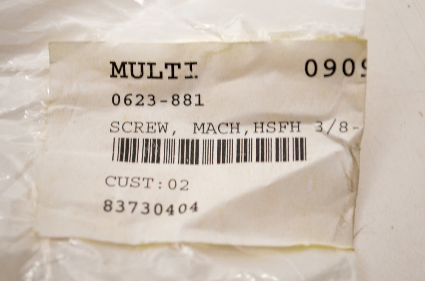 OEM Arctic Cat 0623-881 Machine Screw 3/8-16x1 NOS