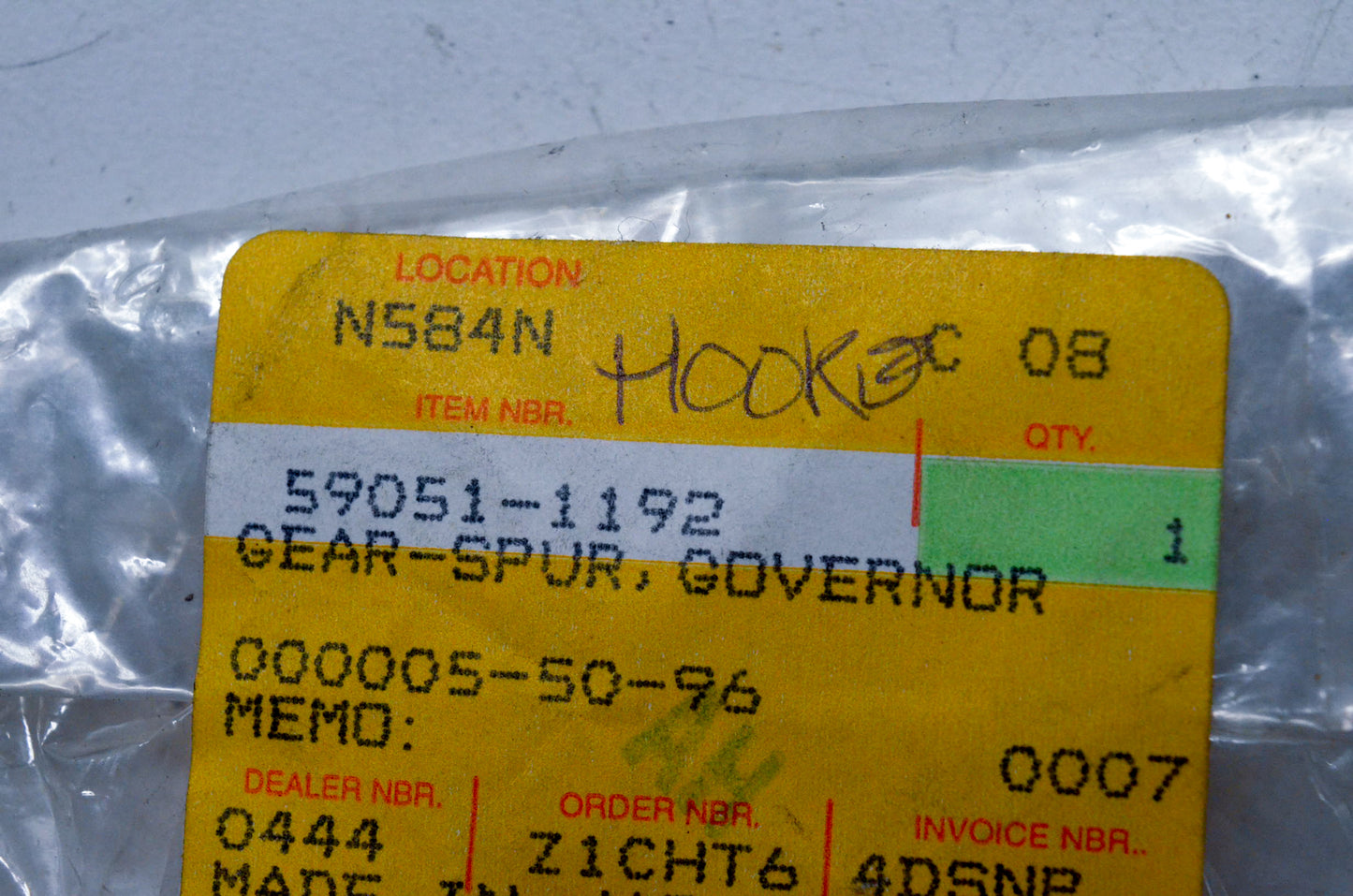 OEM Kawasaki 59051-1192 Governor Spur Gear NOS