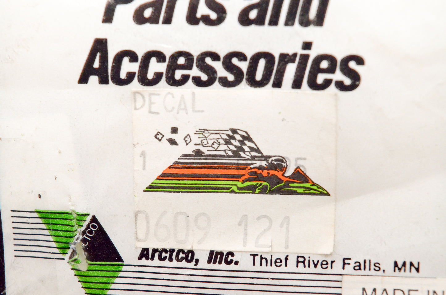 OEM Arctic Cat 0609-121 Mark Plate Decal NOS
